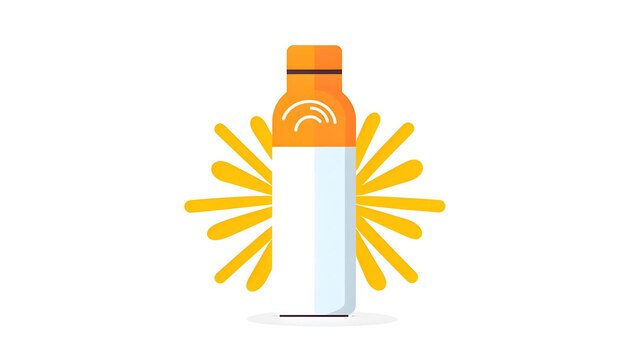 Minimalistic icon of a sunscreen bottle