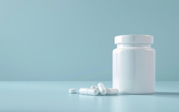 A minimalistic image of a white medication bottle