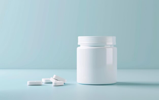 A minimalistic image of a white medication bottle