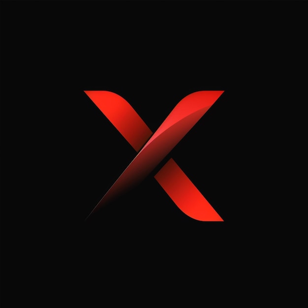 minimalistic letter x logo brand