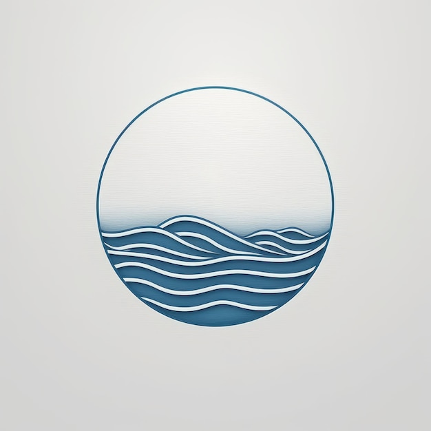 Minimalistic Line Drawing Logo Inspired by Greece with Southern Ocean Focus