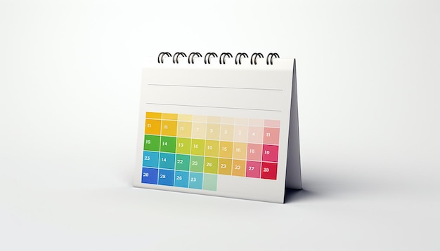 Foto un logo minimalista appuntamento libro di calendario ad hoc colori bianco bakground