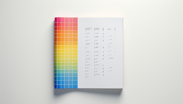 Photo a minimalistic logo appointment calendar book ad hoc colors white bakground