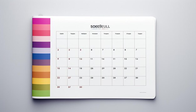 a minimalistic logo appointment calendar book ad hoc colors white bakground