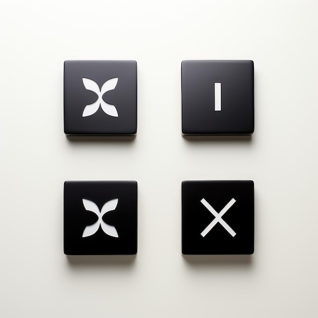 Photo minimalistic logo design and variations on white background