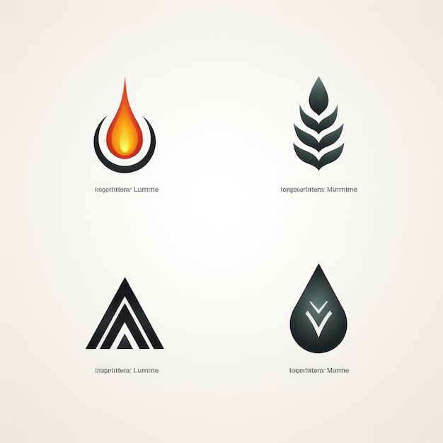 Minimalistic Logo Design and Variations on White Background