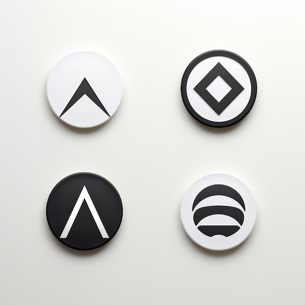 Minimalistic Logo Design and Variations on White Background