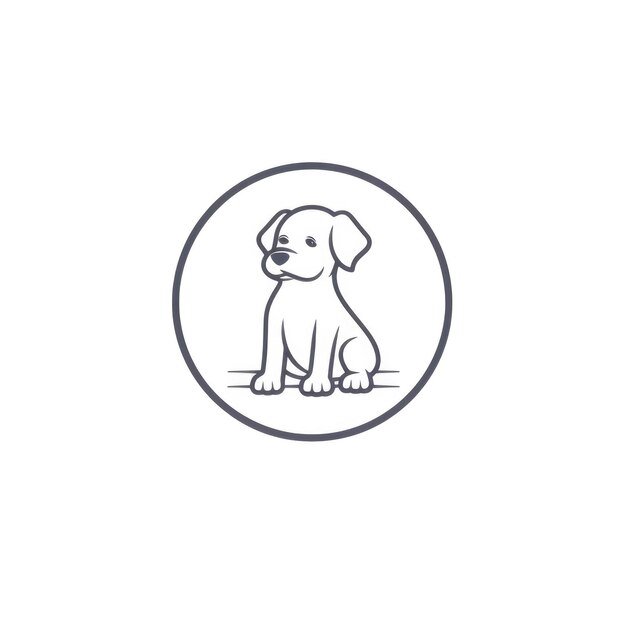 minimalistic logo of veterinary clinic on white background