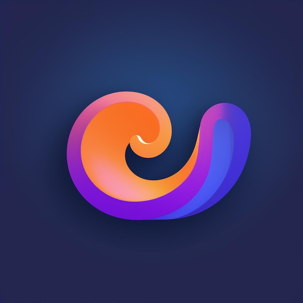 minimalistic logo for a website with a play button blue and orange overflow