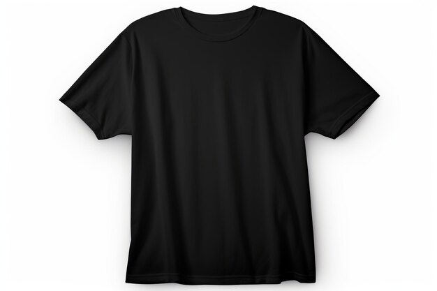 Minimalistic and Modern Black Oversize TShirt Mockup Isolated on White Background