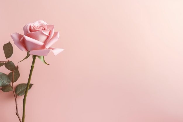 Minimalistic Modern Still Life With Rose ai generated