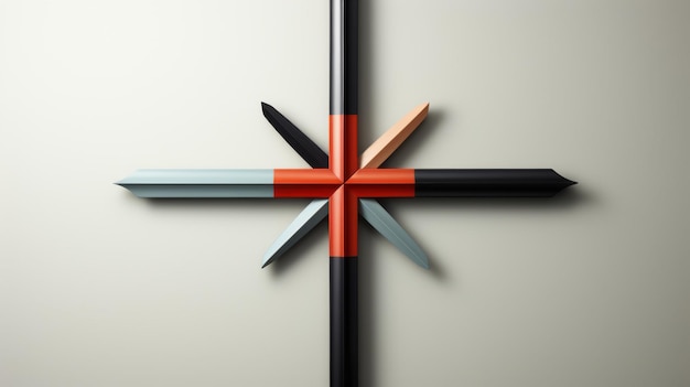 Photo minimalistic modernist cross design ai generated