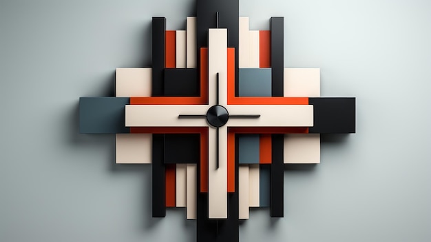 Minimalistic modernist cross design ai generated