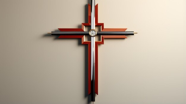Foto minimalista modernista cross design ai generato