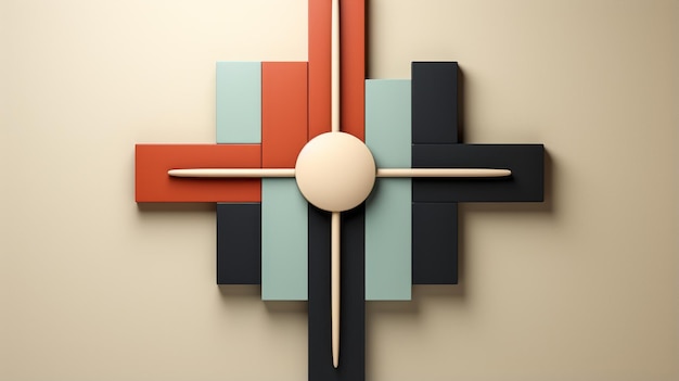 Photo minimalistic modernist cross design ai generated