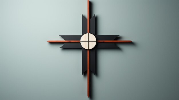 Foto minimalista modernista cross design ai generato