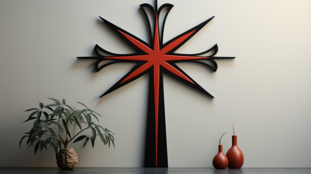 Foto minimalista modernista cross design ai generato