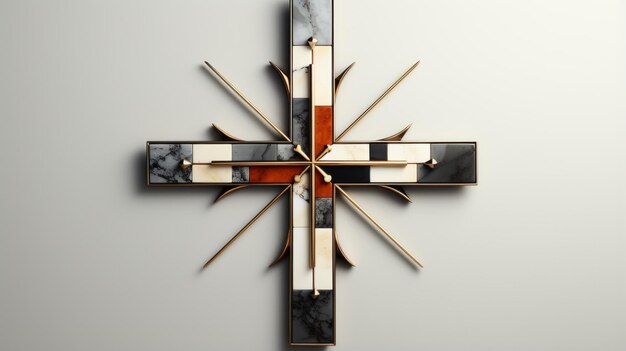 Photo minimalistic modernist cross design ai generated