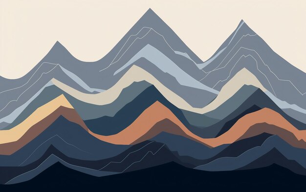 Minimalistic Mountain Design