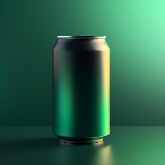 Minimalistic Packaging Green Gradient Color Can Design