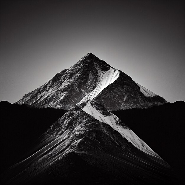 Minimalistic photography of the mountains