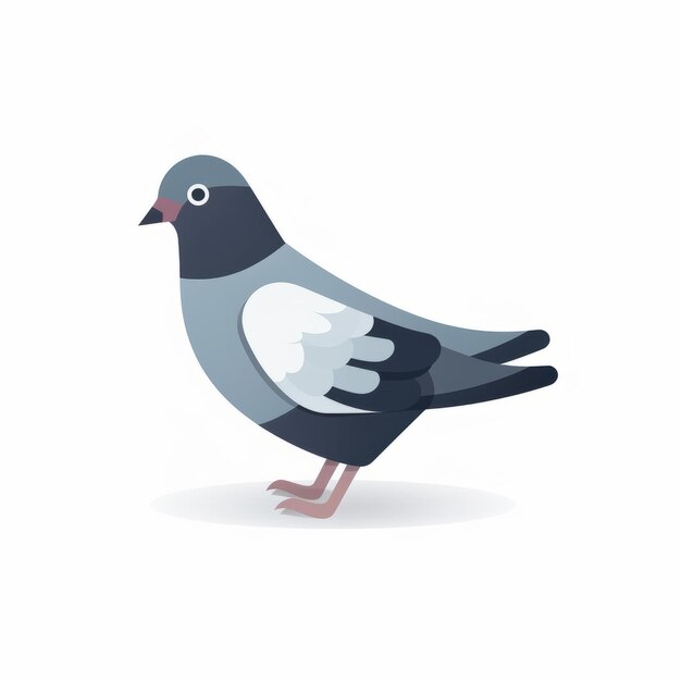 Photo minimalistic pigeon icon on white background