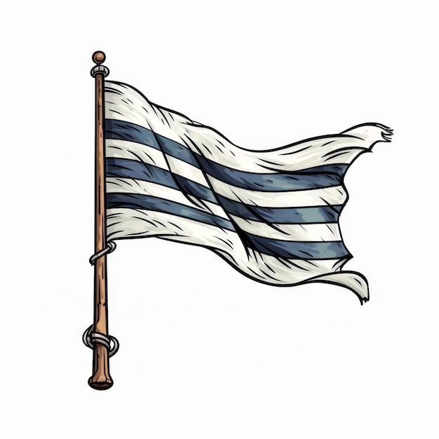 Minimalistic Pirate Flag Clipart AI Generated