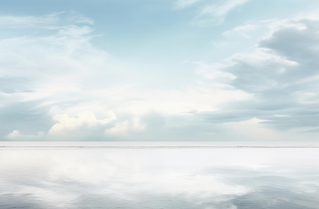 The minimalistic reflection of the beach