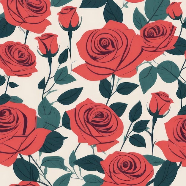 Minimalistic Rose Drawing Bohemian Floral Line Art Background