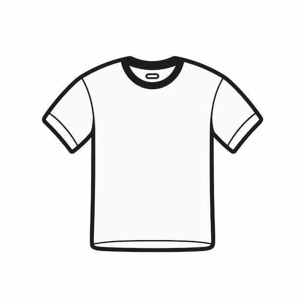 Photo minimalistic rubber tshirt icon in monochrome black and white