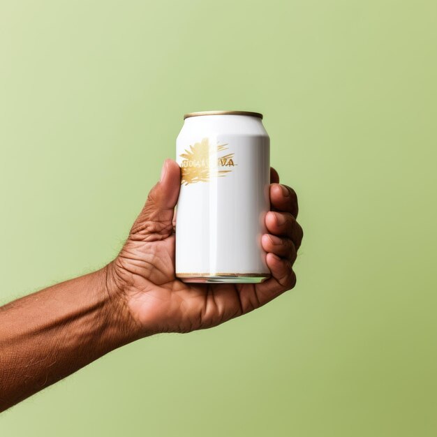 Photo minimalistic serenity pineapple beer mockup with cleancore aesthetics