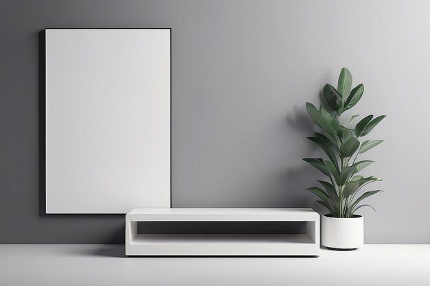 Minimalistic showcase with empty space Design for product presentation in trendy modern style 3d render