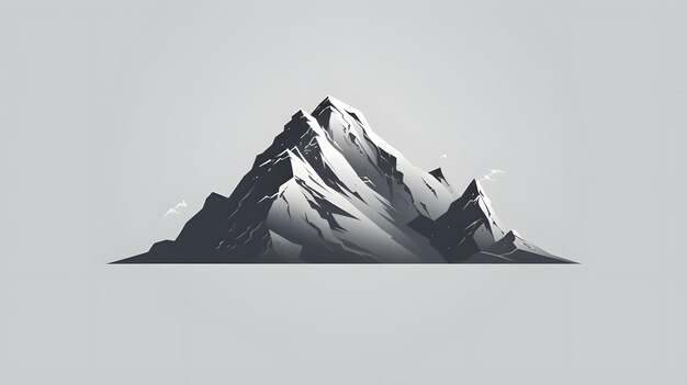 Photo minimalistic silhouette of a mountain