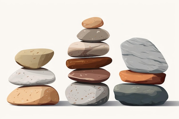 Minimalistic Stack of Stones AI Generated