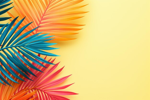 Photo minimalistic summerthemed illustration with vibrant colors