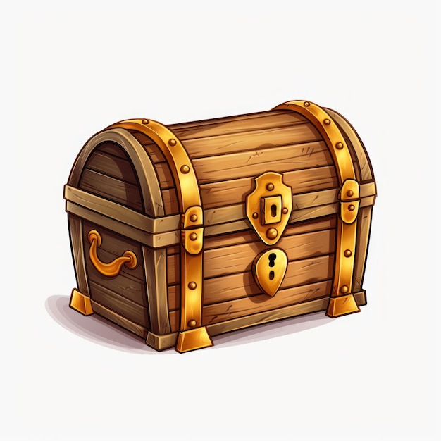 Minimalistic Treasure Box Clipart AI Generated