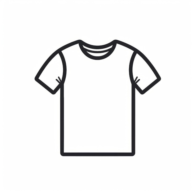 Minimalistic Tshirt Icon For Line Design