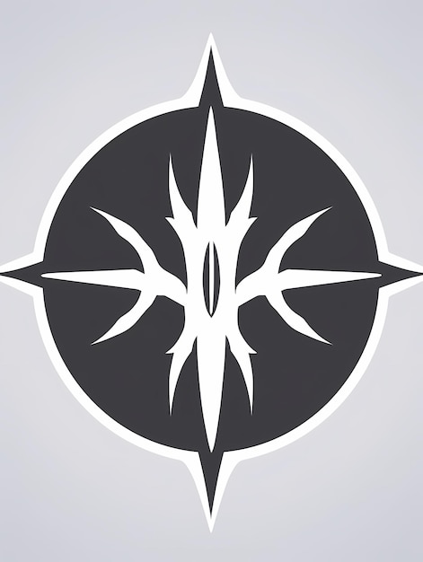 Photo minimalistic vengeance blackandwhite faction icon with transparent background