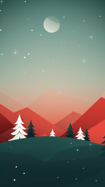 minimalistic vertical christmas winter background wallpaper