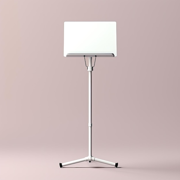 Minimalistic White Music Stand