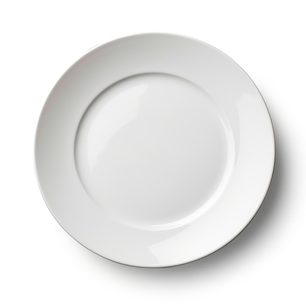 Minimalistic White Plate on White Background