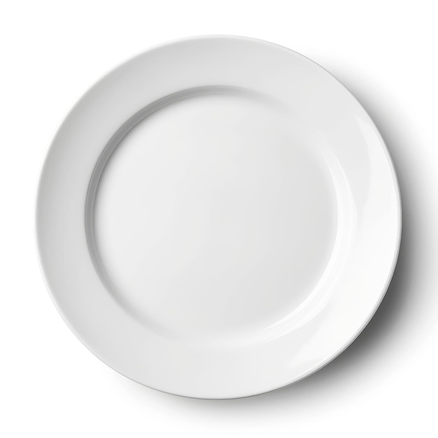 Minimalistic White Plate on White Background
