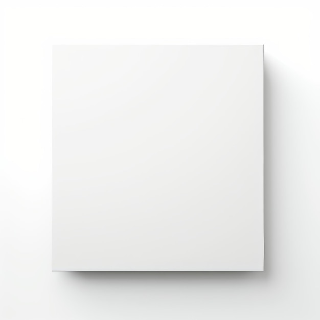 Minimalistic White Square Box Graphic Design Poster Art