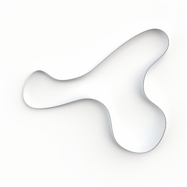 Foto minimalistisch 3d cookie cutter design met whiplash curves en birdseyeview