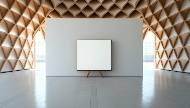 Minimalistisch beige modern gebouw interieur met daglicht interieurconcept