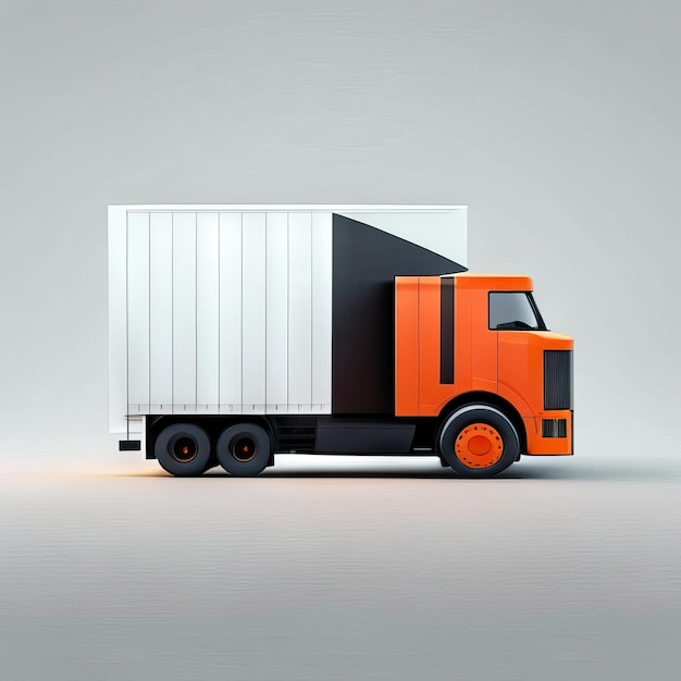 Minimalistisch design van de vrachtwagen