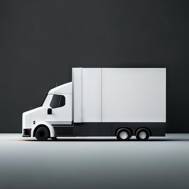 Foto minimalistisch design van de vrachtwagen