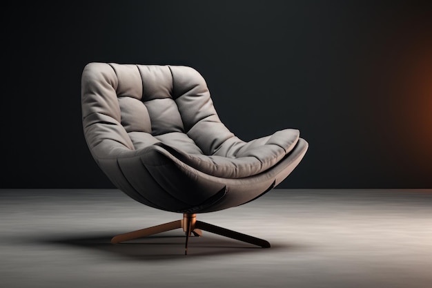 Minimalistisch esthetisch comfortabele draaifauteuil discreet exclusief minimalistisch Generatieve AI