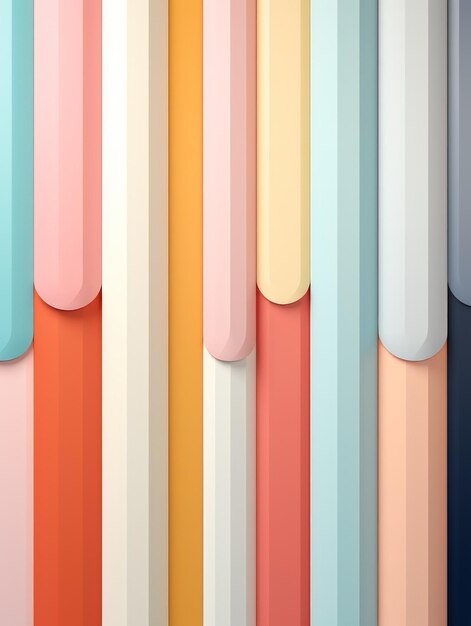 Foto minimalistisch grafisch kunstontwerp in pastelkleuren ai-gegenereerd 3d-beeld