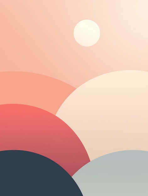 Foto minimalistisch grafisch kunstontwerp in pastelkleuren ai gegenereerde 3d-afbeelding